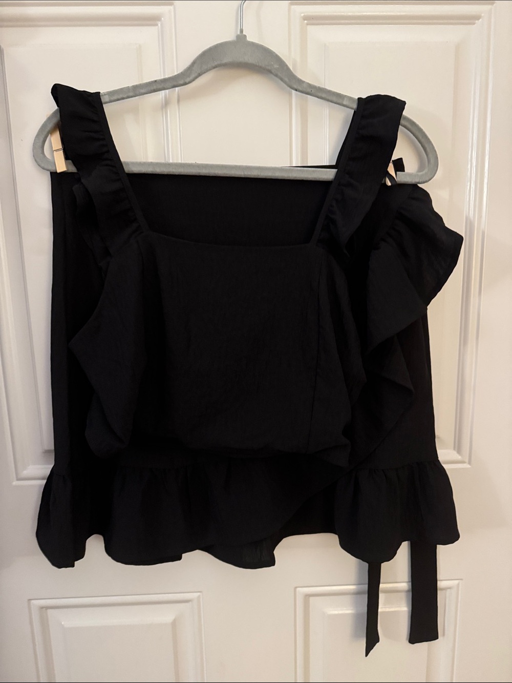 Pink Lily Black top and skirt, wrap around